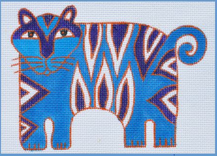 click here to view larger image of Blue Tiger (hand painted canvases)