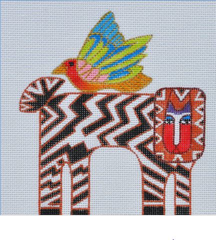 click here to view larger image of Cat Zebra (hand painted canvases)