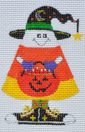 click here to view larger image of Trick or Treat Candy Corn (hand painted canvases)