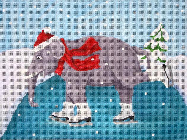 click here to view larger image of Skating Elephant (hand painted canvases)