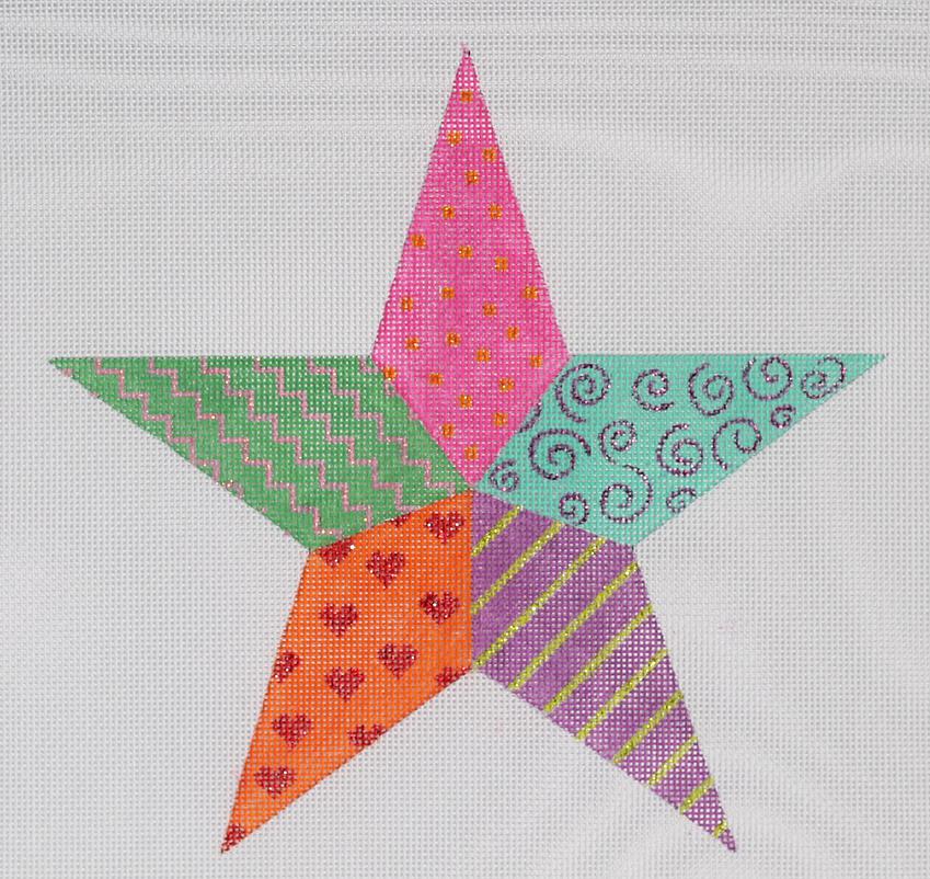 click here to view larger image of Funky Fiesta Star Tree Topper (hand painted canvases 2)