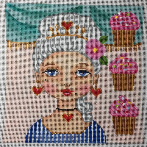 click here to view larger image of Marie Antoinette - Let Them Eat Cupcakes (hand painted canvases)
