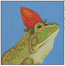 click here to view larger image of Strawberry Frog (hand painted canvases)