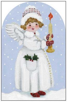 click here to view larger image of Angel with Candle (hand painted canvases)