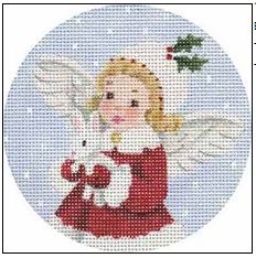 click here to view larger image of Bunny Angel Ornament (hand painted canvases)
