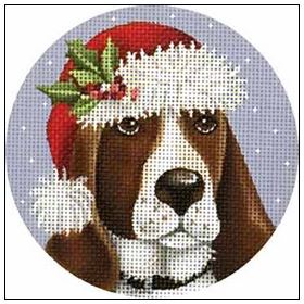 click here to view larger image of Basset Hound Ornament (hand painted canvases)