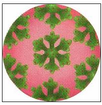 click here to view larger image of Greenery Snowflakes Ornament (hand painted canvases)