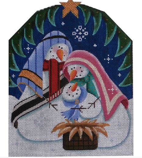 click here to view larger image of Snowman Nativity (hand painted canvases)