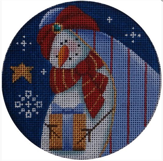 click here to view larger image of Snowman Magi 3 Ornament (hand painted canvases)