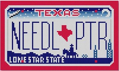 click here to view larger image of Texas Mini License Plate (hand painted canvases)