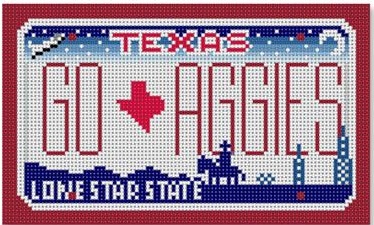click here to view larger image of Go Aggies - Texas Mini License Plate (hand painted canvases)