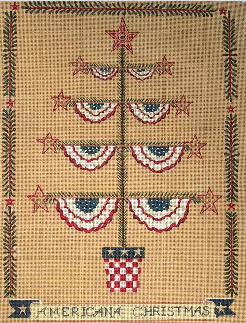 click here to view larger image of Americana Christmas (hand painted canvases)