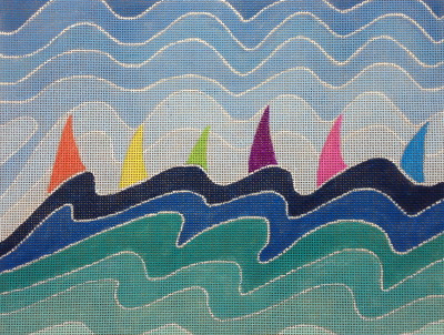 click here to view larger image of Regatta (hand painted canvases)