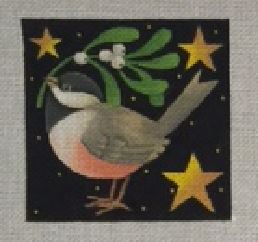 click here to view larger image of Holiday Chickadee (hand painted canvases)