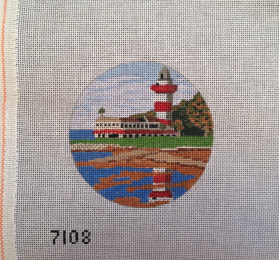 click here to view larger image of Harbour Town Lighthouse Ornament (hand painted canvases)
