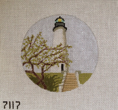 click here to view larger image of Point Isabel Light Ornament (hand painted canvases)