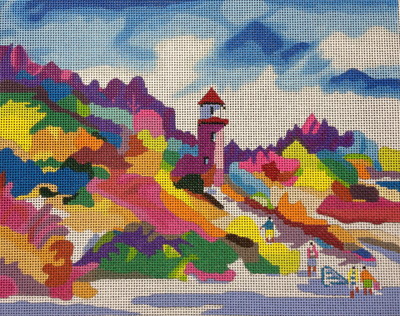 click here to view larger image of Lighthouse Landing (hand painted canvases)