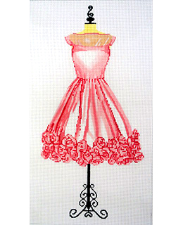 click here to view larger image of Party Dress - Pink (hand painted canvases)