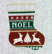 click here to view larger image of Noel - Banded Mini Sock (hand painted canvases)
