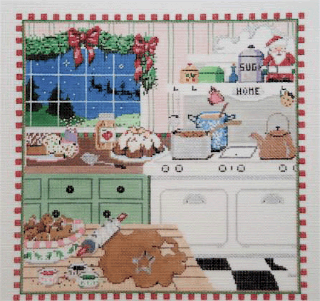 click here to view larger image of Christmas Kitchen (hand painted canvases)