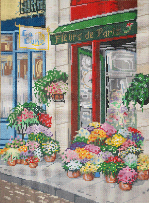 click here to view larger image of Fleurs de Paris (hand painted canvases)