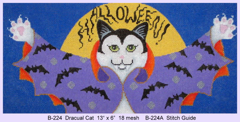 click here to view larger image of Dracula Cat - Stitch Guide (books)