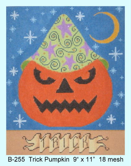 click here to view larger image of Trick Pumpkin (hand painted canvases)