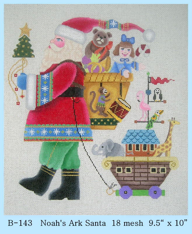 click here to view larger image of Noahs Ark Santa (hand painted canvases)
