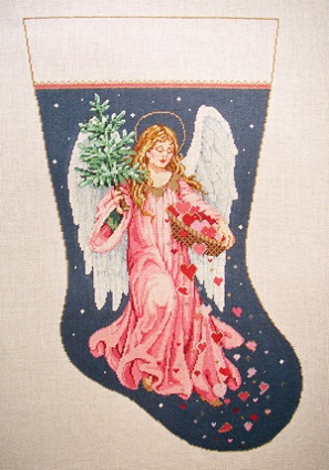 click here to view larger image of Gift of Love Stocking (hand painted canvases)