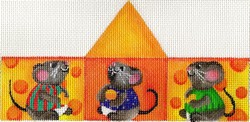 click here to view larger image of 3D Triangle Mice and Cheese (hand painted canvases)