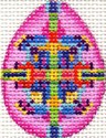 click here to view larger image of Fuchsia Jeweled Mini Egg (hand painted canvases)