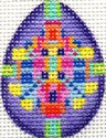 click here to view larger image of Purple Jeweled Mini Egg (hand painted canvases)