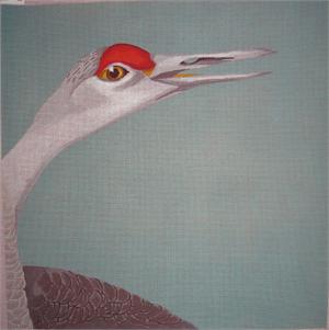click here to view larger image of Red Headed Bird (hand painted canvases)
