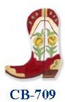 click here to view larger image of Yellow Rose Boot (hand painted canvases)