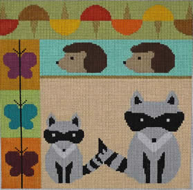 click here to view larger image of Woodlands Raccoon (hand painted canvases)
