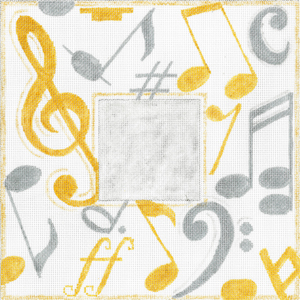 click here to view larger image of Musical Monogram (hand painted canvases)