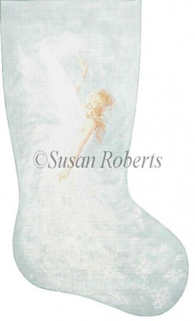 click here to view larger image of Snow Fairy Stocking (hand painted canvases)