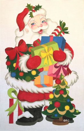 click here to view larger image of Standing Santa (hand painted canvases)