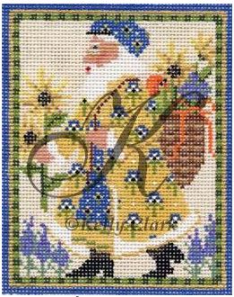 click here to view larger image of Blue Provence Mini Santa Stitch Guide (books)
