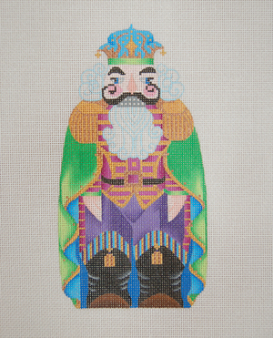 click here to view larger image of Regal Caped Nutcracker (hand painted canvases)