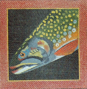 click here to view larger image of Brook Trout - Sports Fish Coaster (hand painted canvases)