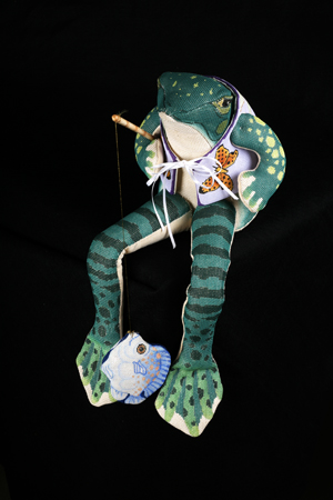 click here to view larger image of Mr M Finnian - 3D Frog (hand painted canvases)