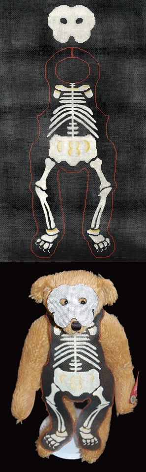 click here to view larger image of Them Bones Bear (hand painted canvases)
