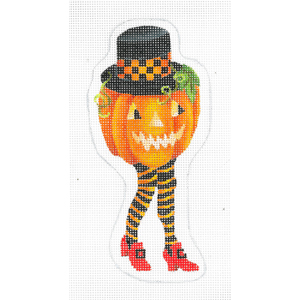 click here to view larger image of Dancing Pumpkin Tassle Top (hand painted canvases)