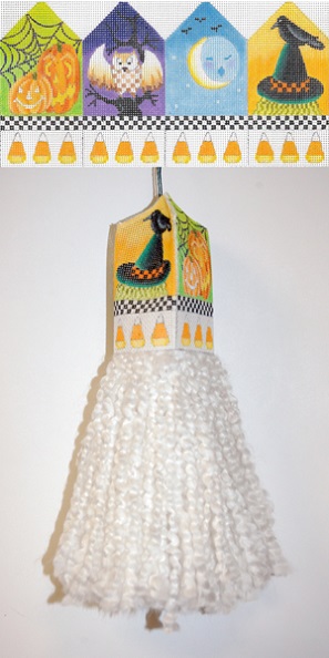 click here to view larger image of Halloween Tassle Top (hand painted canvases)