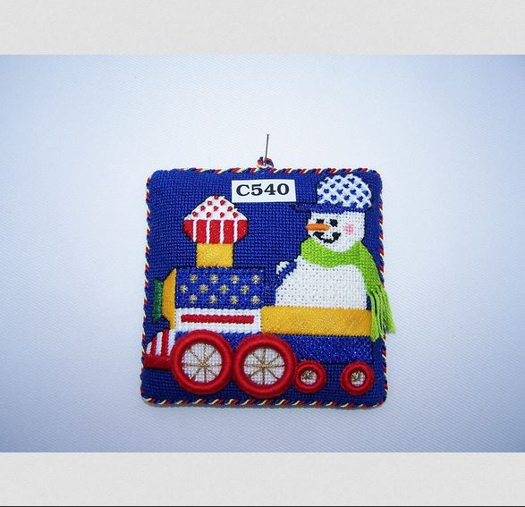 click here to view larger image of Snowman Express (hand painted canvases)