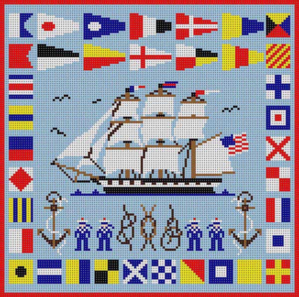 click here to view larger image of Nautical Sampler (hand painted canvases)
