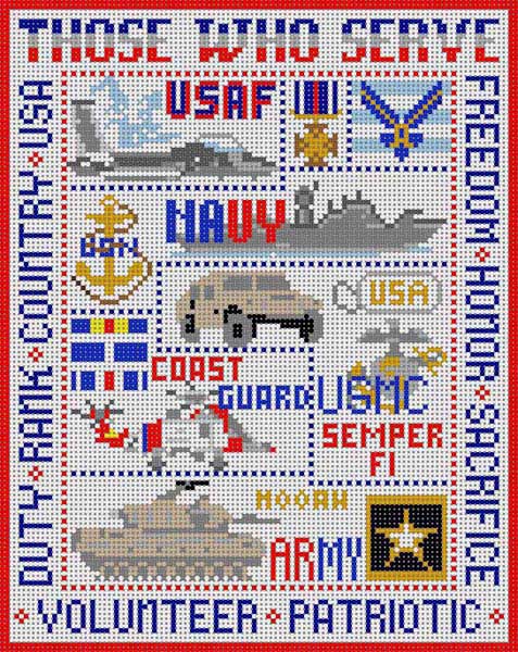 click here to view larger image of Those Who Serve (hand painted canvases)
