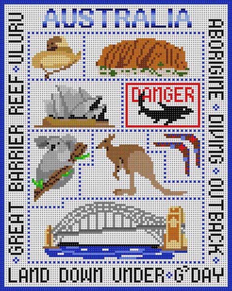 click here to view larger image of Australia (hand painted canvases)