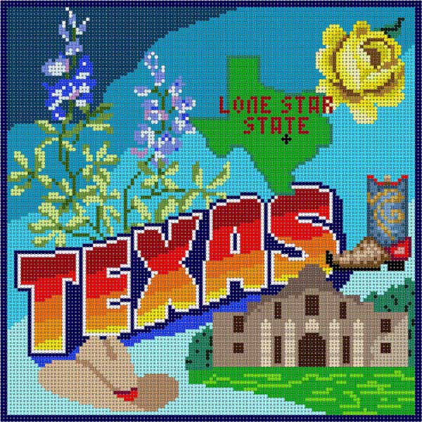 click here to view larger image of Texas (hand painted canvases)